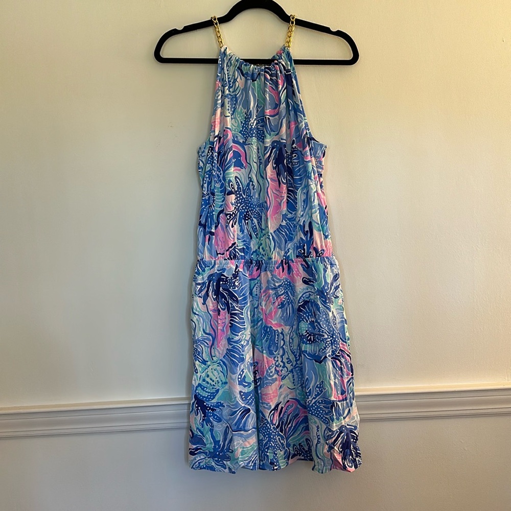 Lilly Pulitzer Bowen Skort Romper Romper in Saltwater Blue - NWT
